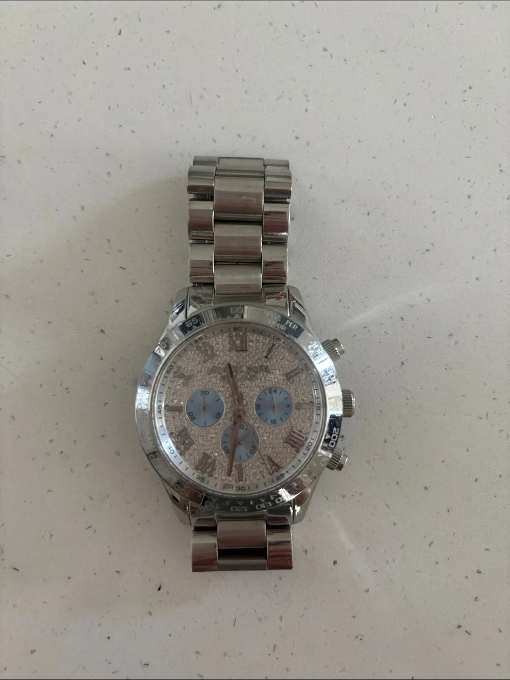 Michael Kors Women’s Silver Stainless Steel Watch- needs new battery